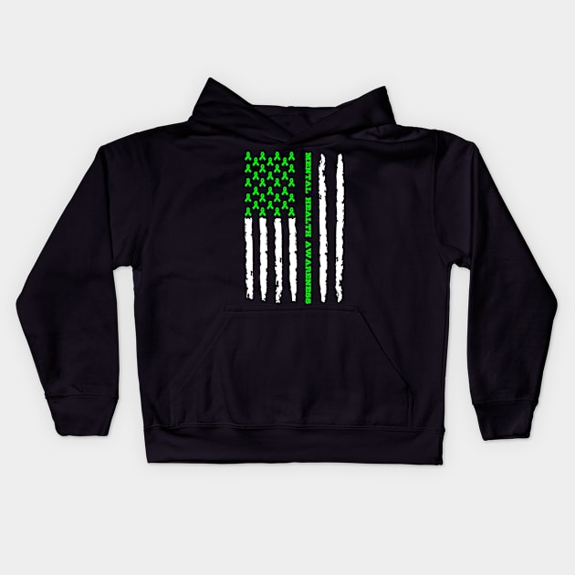 Mental Health Awareness Kids Hoodie by mikevdv2001